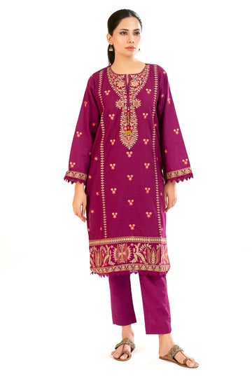 Purple Embroidered 2PC