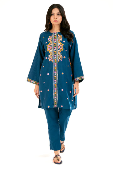 Teal Embroidered 2PC