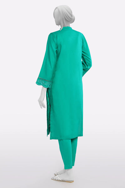 Green Embroidered 2PC From Sohaye By Diners