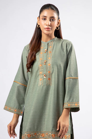 Green Embroidered 2PC