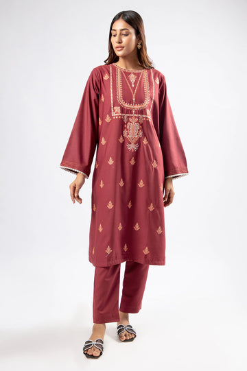 Maroon Embroidered 2PC