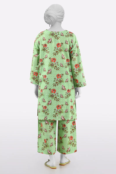 Parrot Green Printed 2PC From Sohaye By Diners