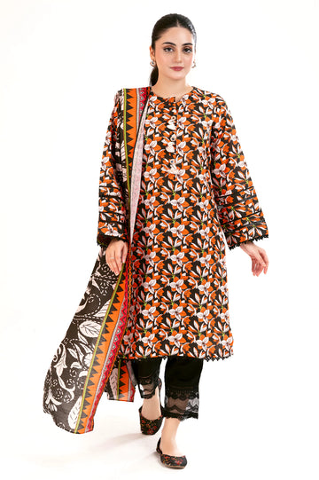 Orange Printed 2PC