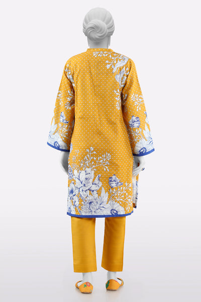 Yellow Printed 2PC From Sohaye By Diners