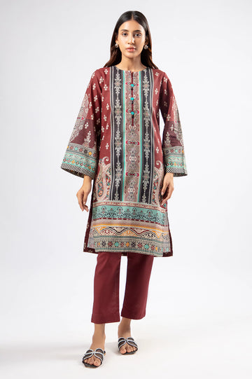 Maroon Printed 2PC