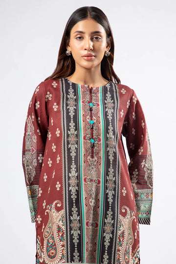 Maroon Printed 2PC