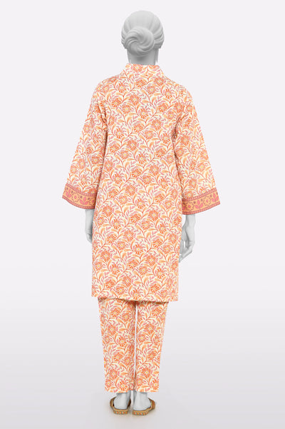 Orange Printed 2PC From Sohaye By Diners