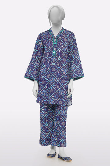 Purple Printed 2PC From Sohaye By Diners