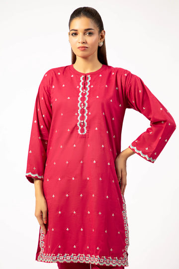 Red Embroidered 2PC