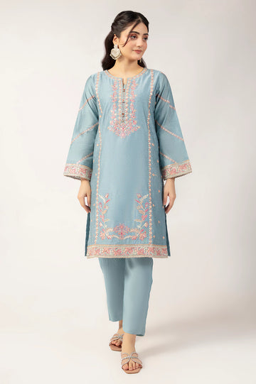 Light Blue Embroidered 2PC