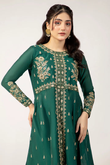 Green Embroidered 2PC