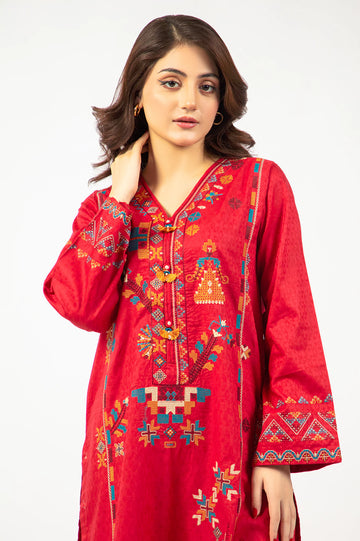 Maroon Embroidered 2PC