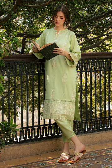 Light Green Embroidered 2PC
