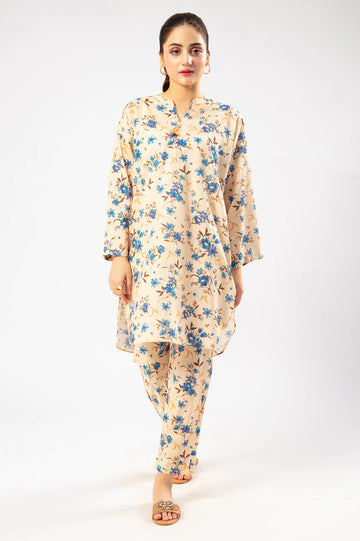 Cream Printed 2PC