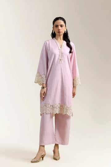 Pink Embroidered 2PC