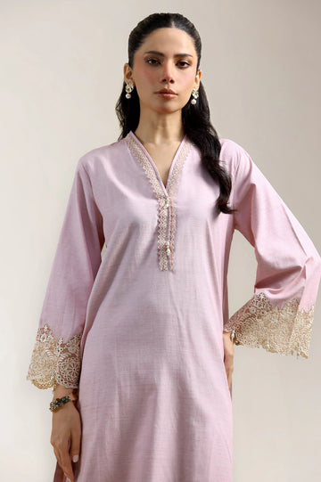 Pink Embroidered 2PC