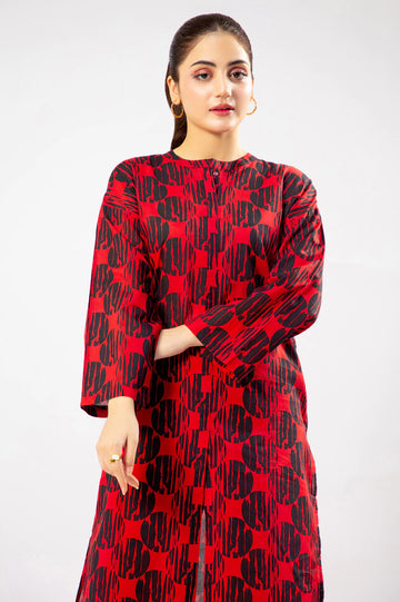 Red Printed 2PC