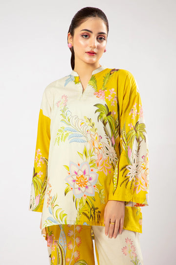 Yellow Fusion Printed 2PC