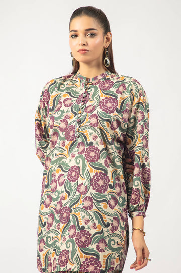 Beige Printed 2PC