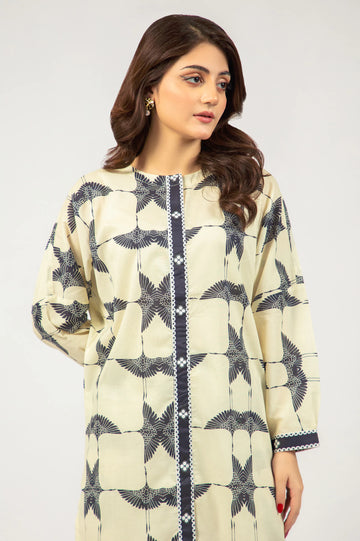 Cream Printed 2PC