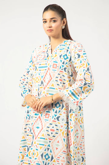 White Printed 2PC