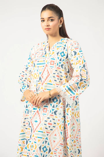 White Printed 2PC