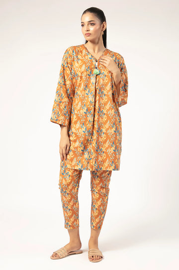 Brown Printed 2PC