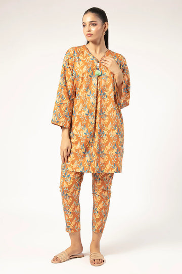 Brown Printed 2PC