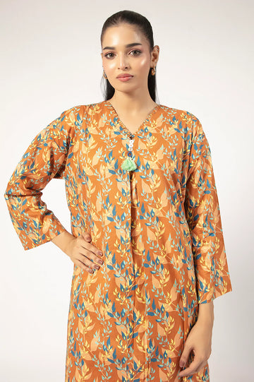 Brown Printed 2PC