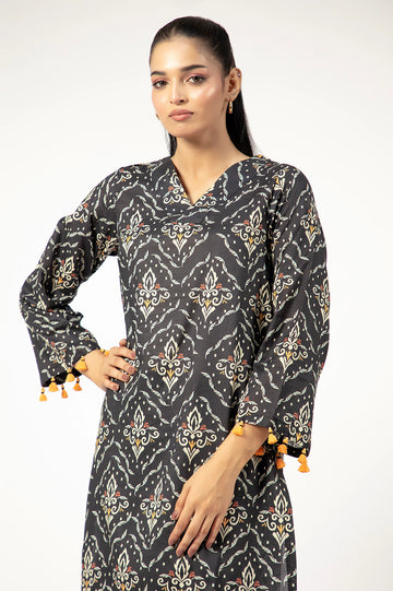 Black Printed 2PC
