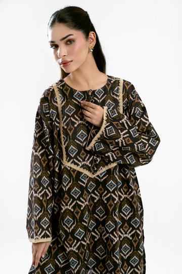 Brown Printed 2PC