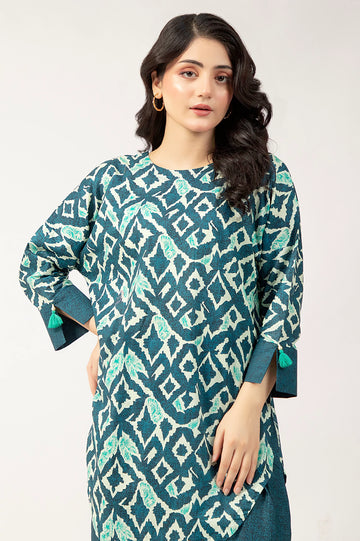 Teal Printed 2PC