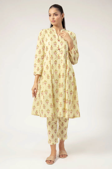 Yellow Printed 2PC