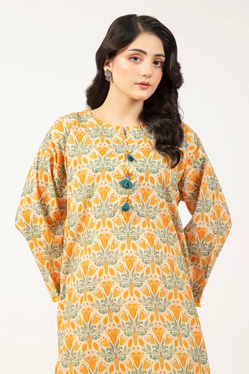 Orange Printed 2PC