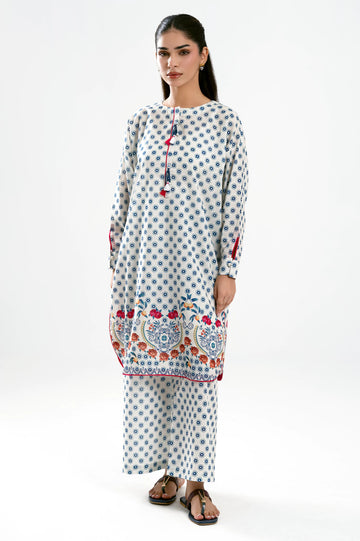 White Printed 2PC