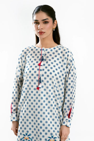 White Printed 2PC