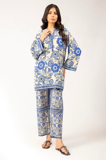 Blue Printed 2PC