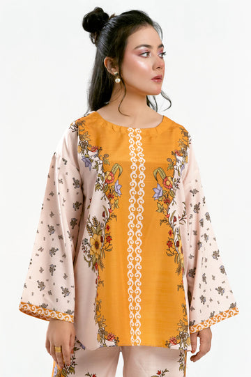 Yellow Printed 2PC