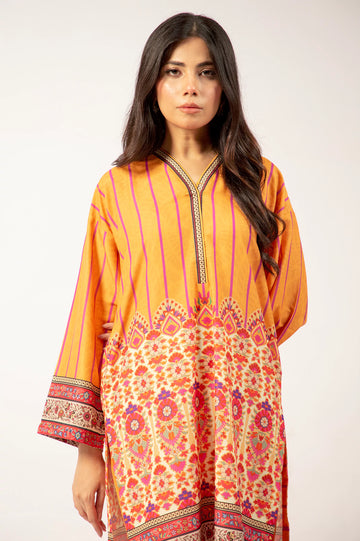 Orange Printed 2PC