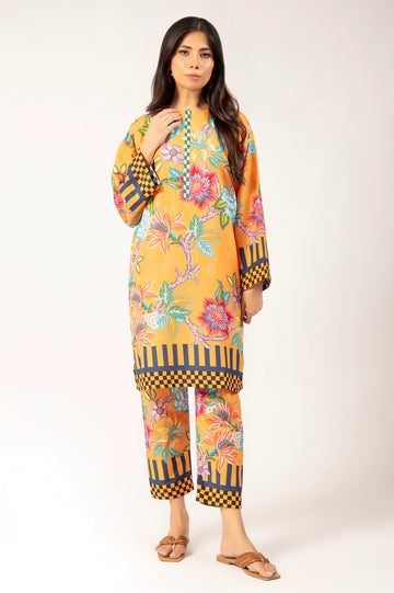 Mustard Printed 2PC