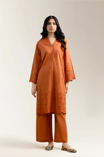 Rust Embroidered 2PC