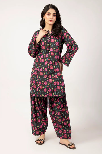 Black Printed 2PC