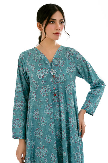 Sea Green Printed 2PC