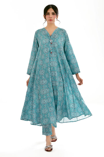 Sea Green Printed 2PC
