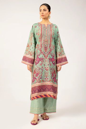 Dark Green Printed 2PC