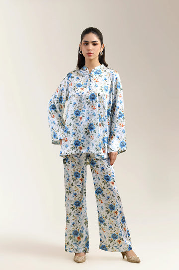 White Printed 2PC