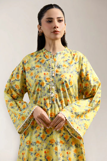 Yellow Printed 2PC