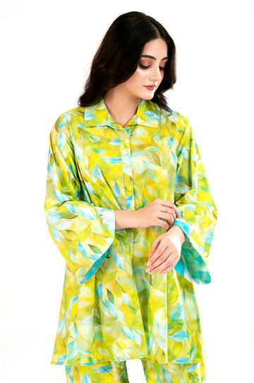 Lime Green Printed 2PC
