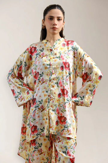 Beige Printed 2PC