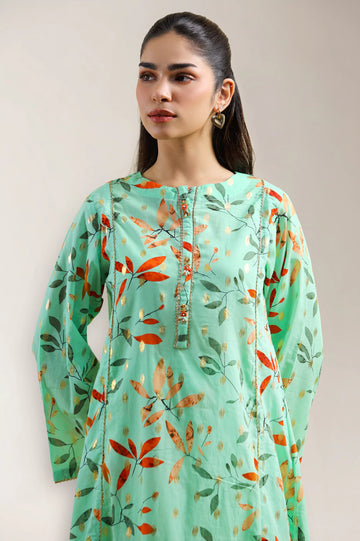 Pista Green Printed 2PC